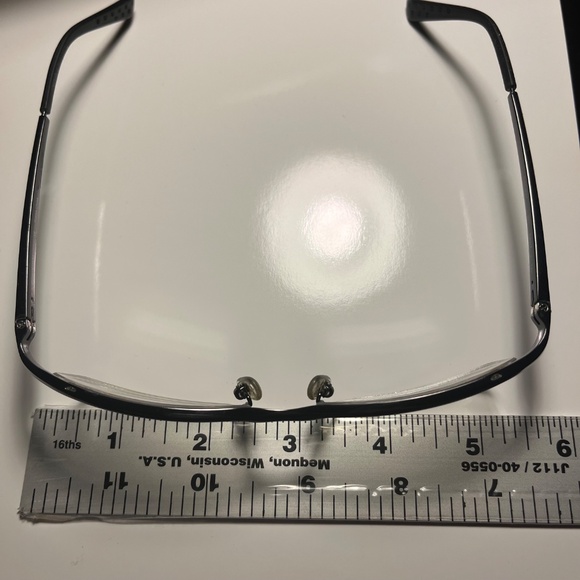 Nike 6037  Black Titanium Eyeglass Frames 53-17-135 Semi-Rimless, Oakley Case - Picture 7 of 8